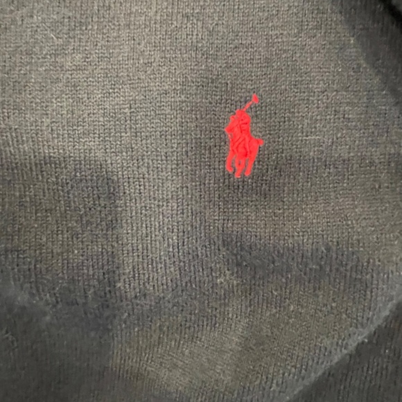 Ralph Lauren Blue label Navy blue crew neck sweater M slim fit - Picture 4 of 4